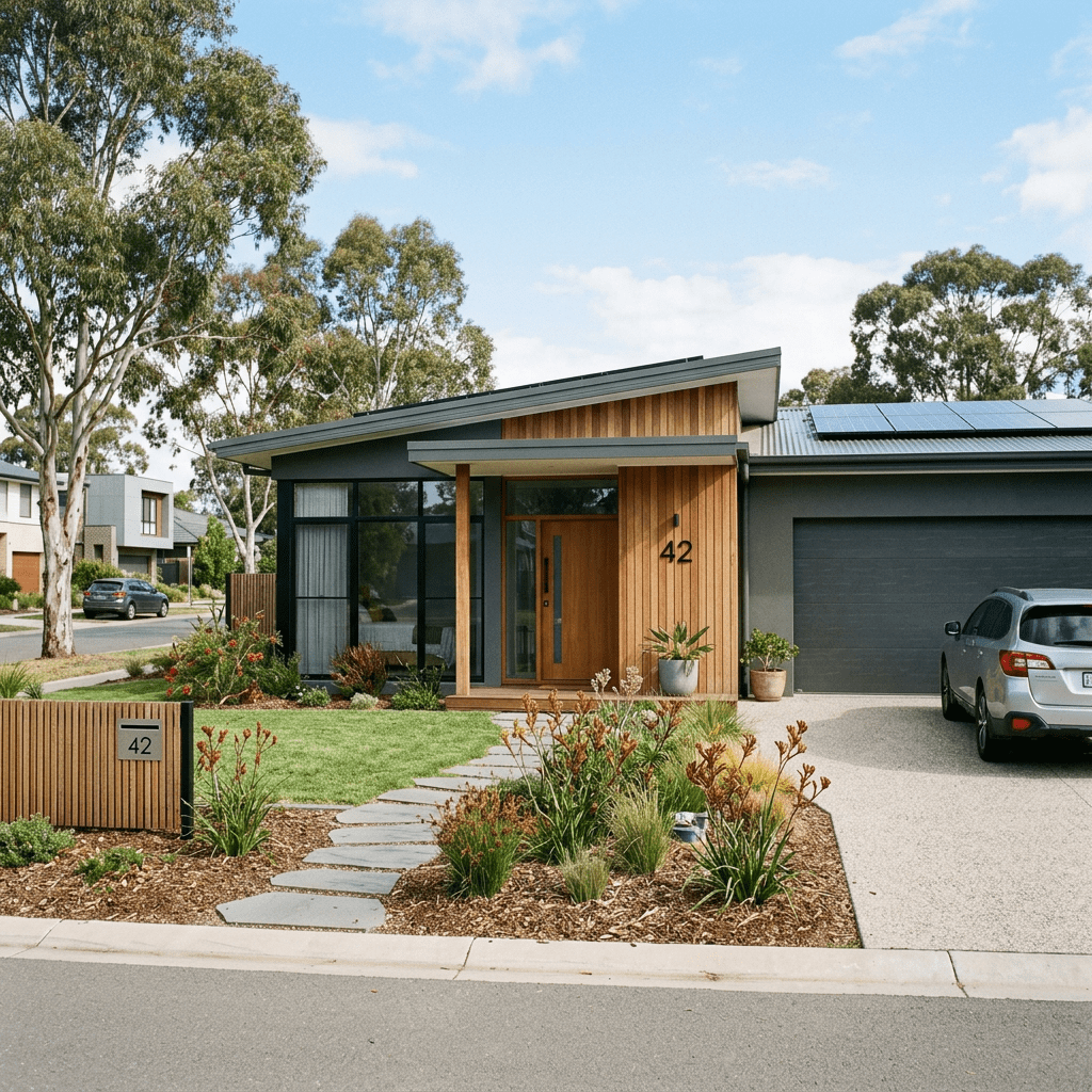 Modern Australian suburban house exterior